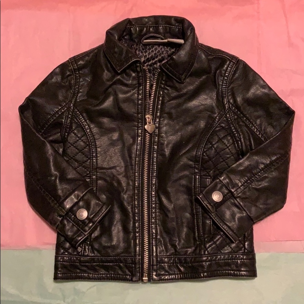 Girls Pleather Moto Jacket